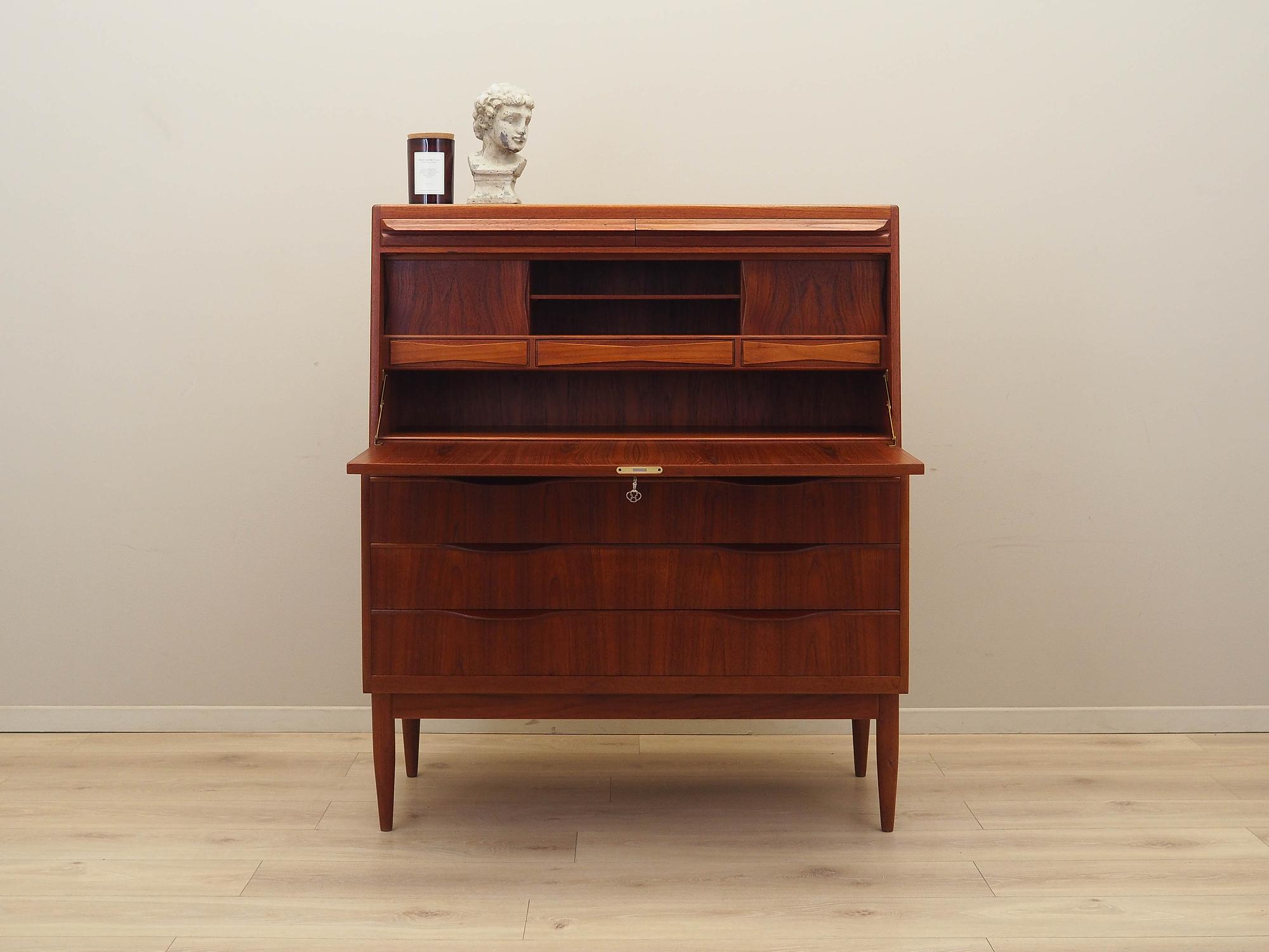 Teakholz-Sekretär 1960-er Jahre Braun 2