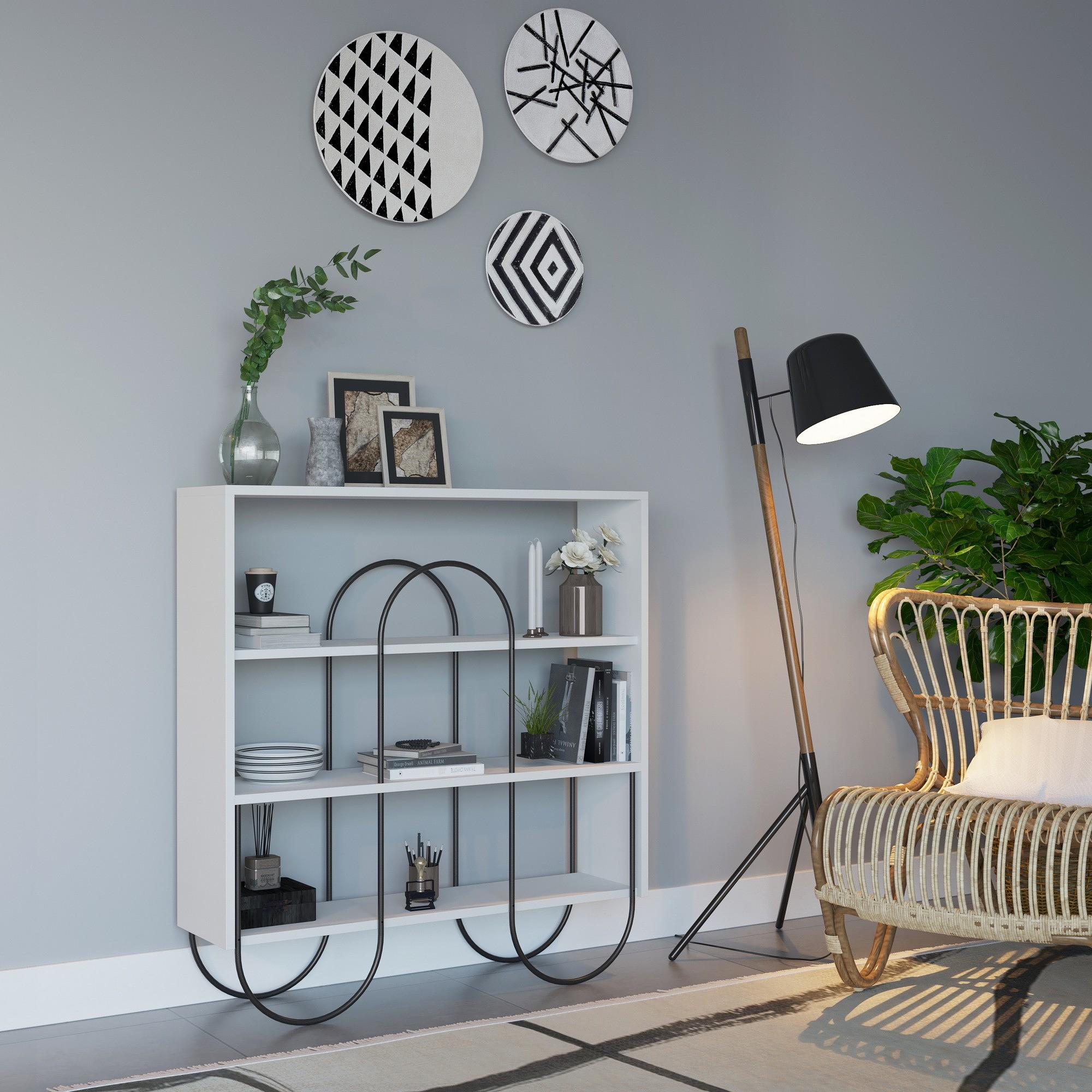 Norfolk Konsole Holzfurnier Weiß 1