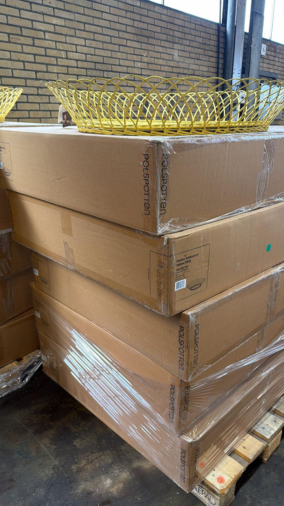 Spitzen-Korb XXXL Gelb  4