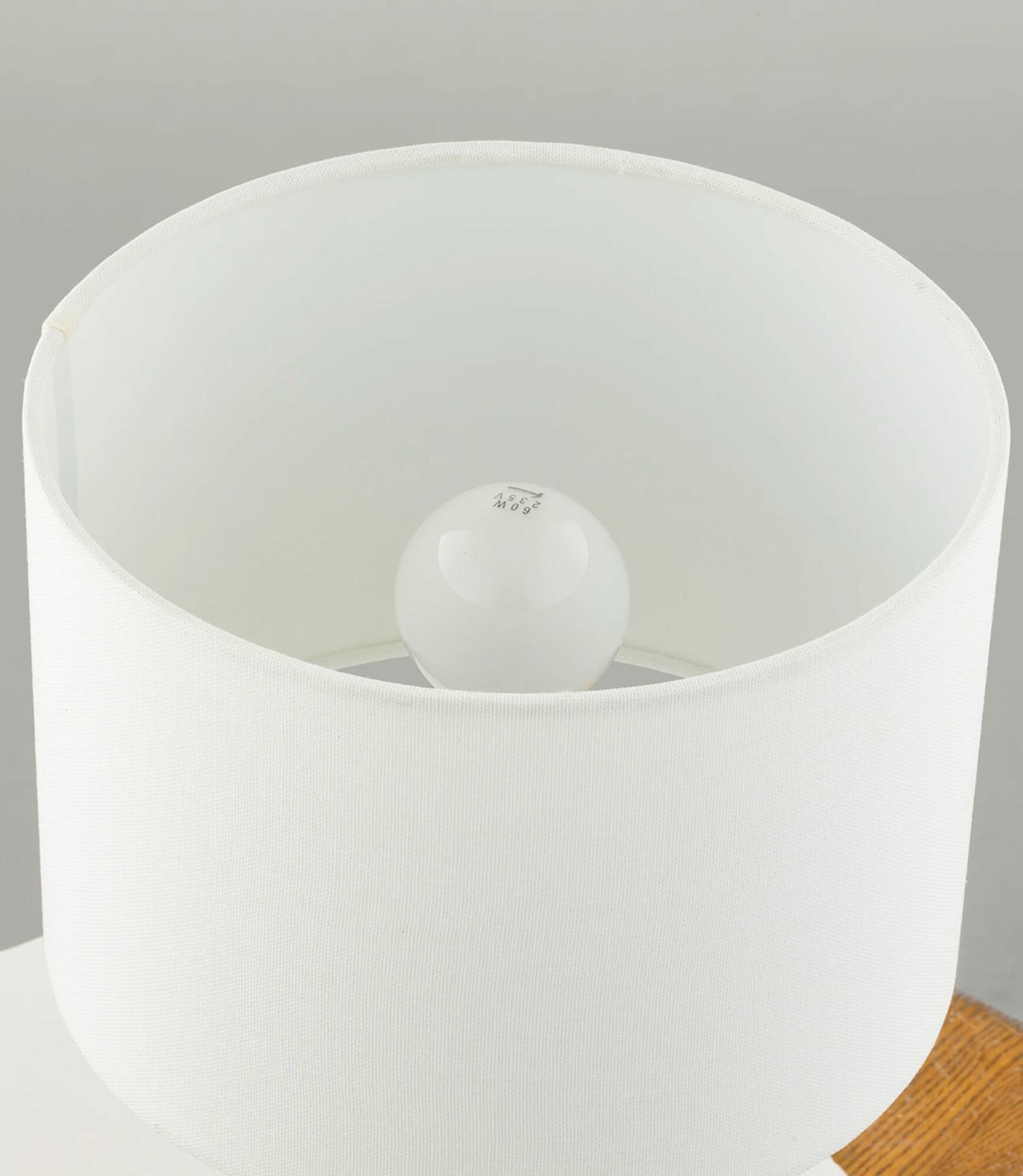 Tischleuchte Hege Leinen / Marmor 1-flammig 4