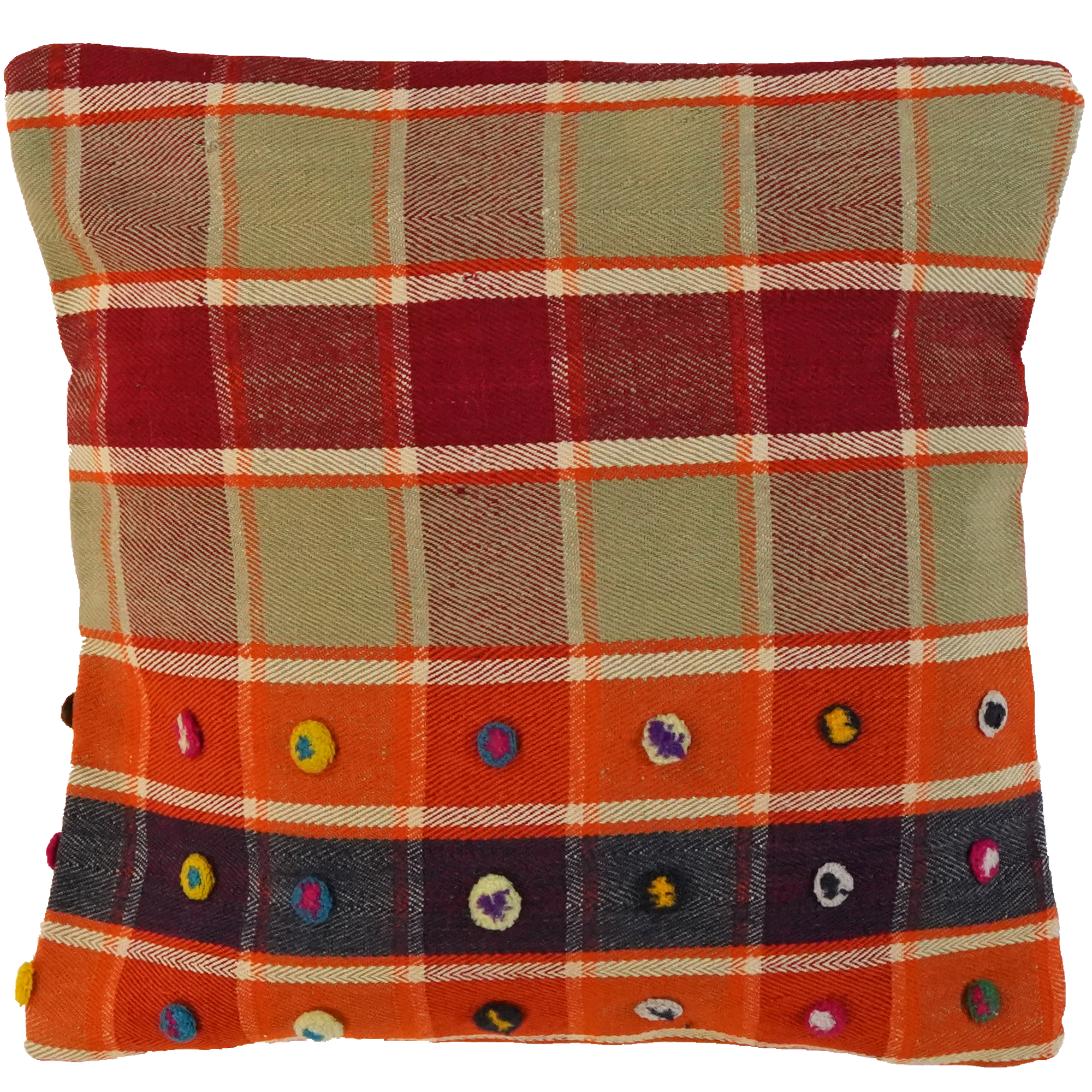 Kilim Kissenbezug Baumwolle Mehrfarbig 0