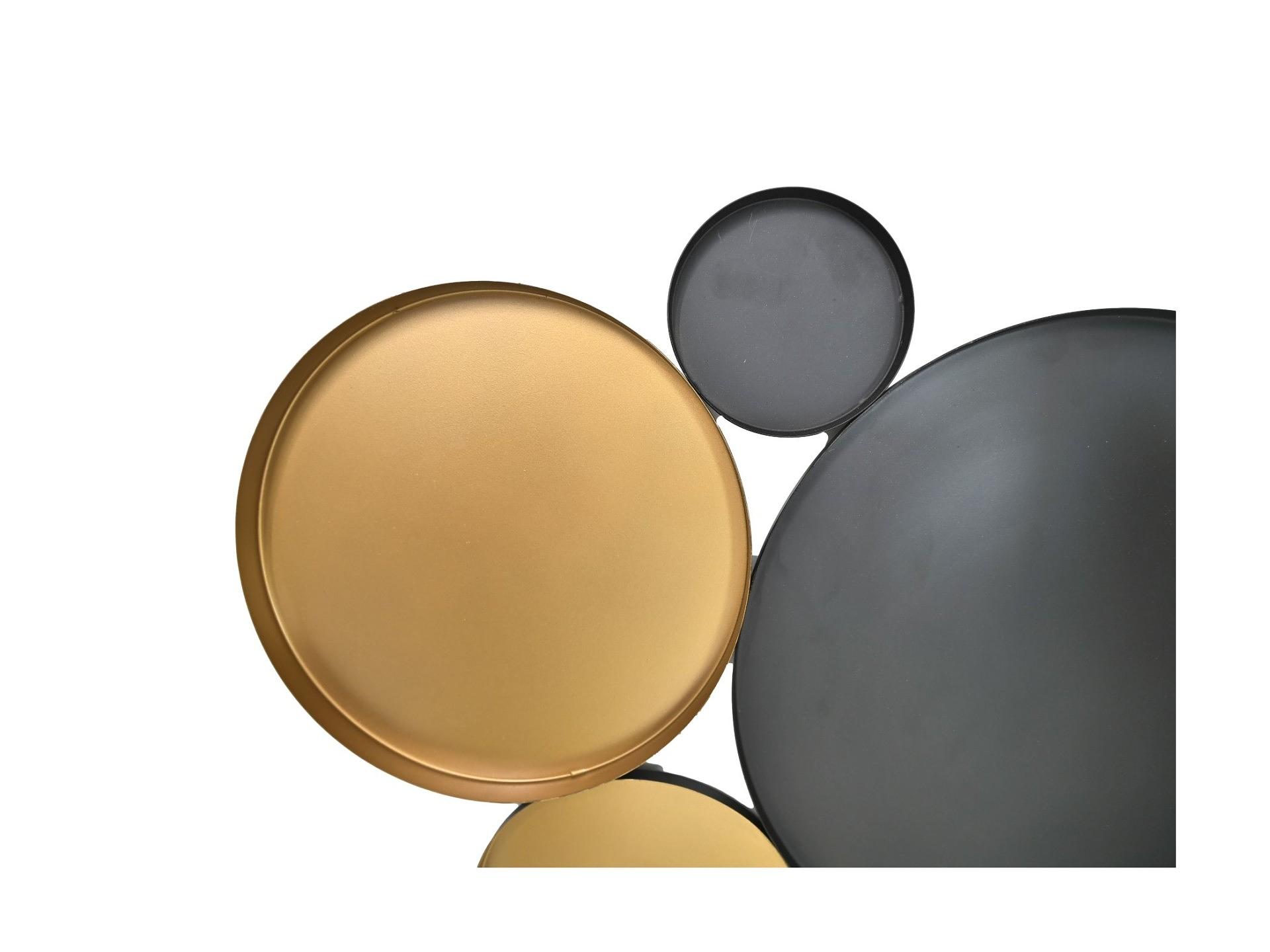 Wanddeko Metall Schwarz Gold 2
