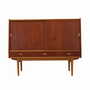 Vintage Highboard Teakholz Braun 1960er Jahre 0