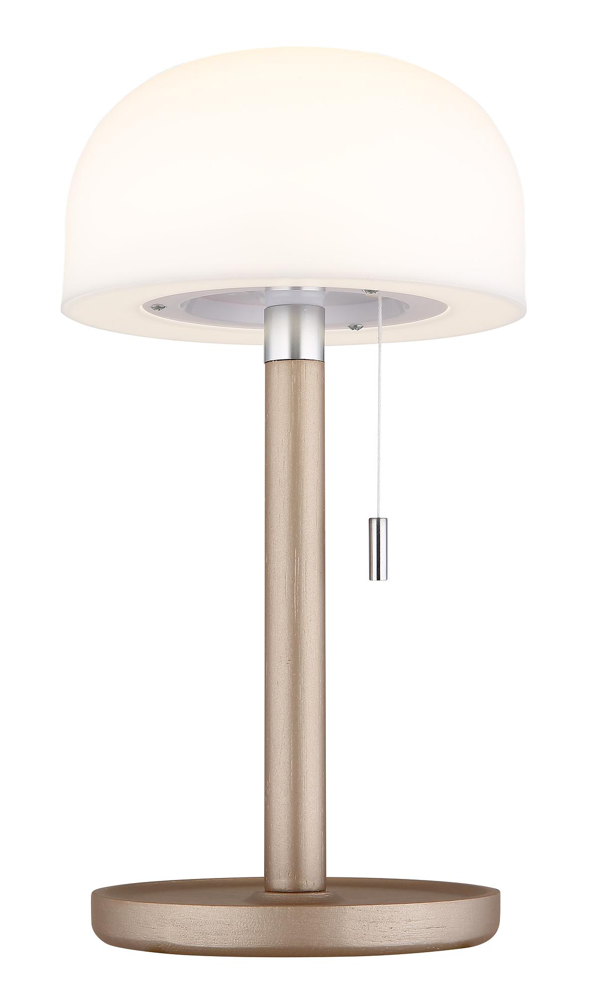 Norman LED-Tischleuchte Acrylglas Bambus 1-flammig 3