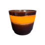 Vintage Blumentopf Keramik Orange 0