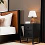 Glimmer Nightstand Black with black legs 1