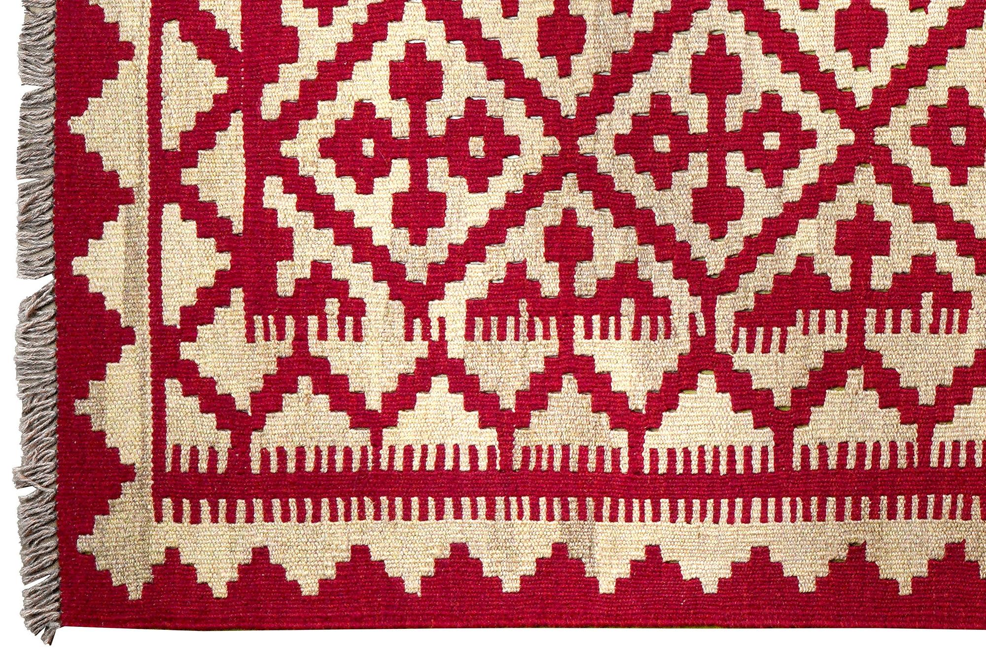 Kilim Gashgai Teppich Wolle Rot 1