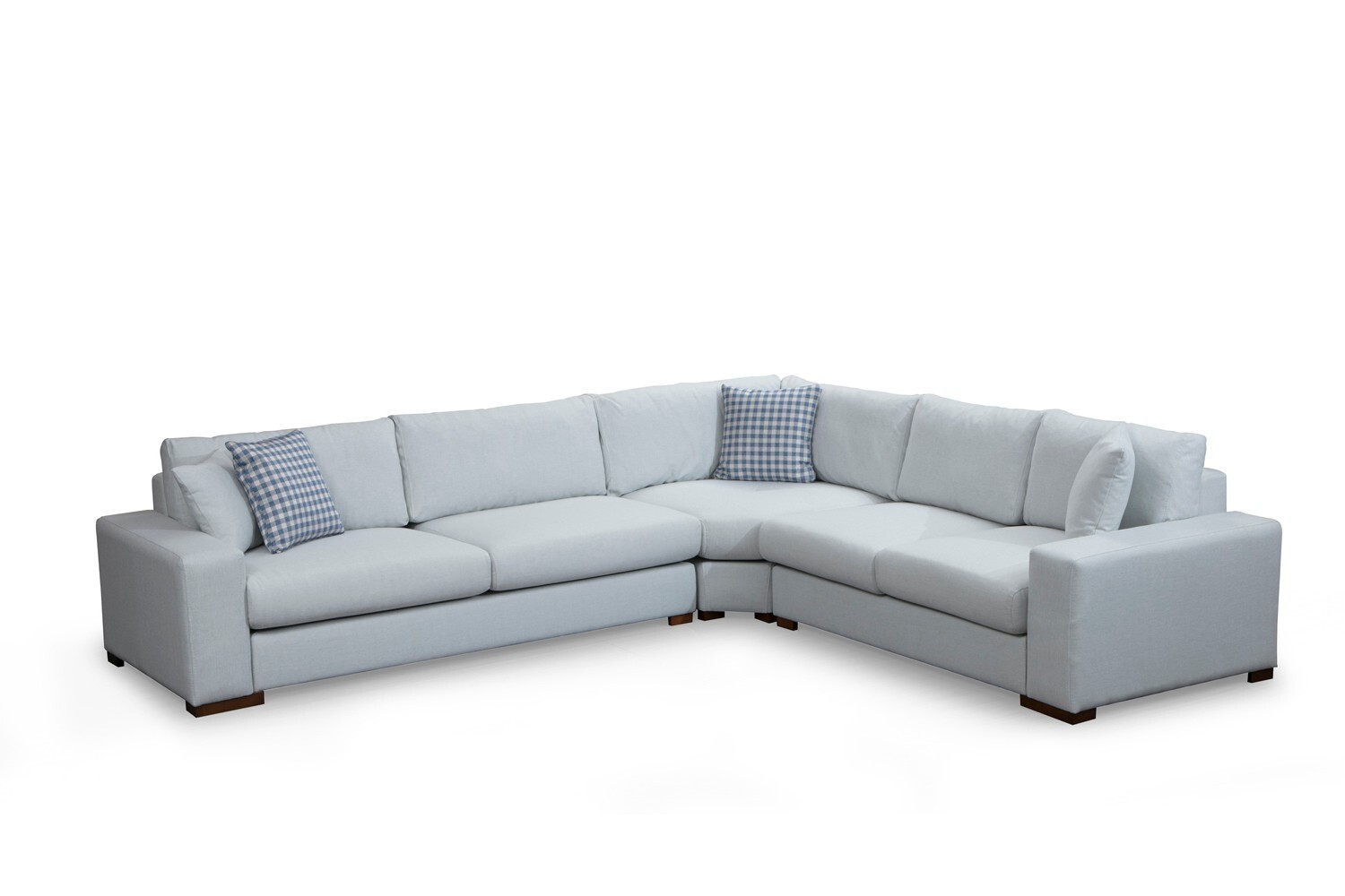 Ecksofa Textil Weiß 1