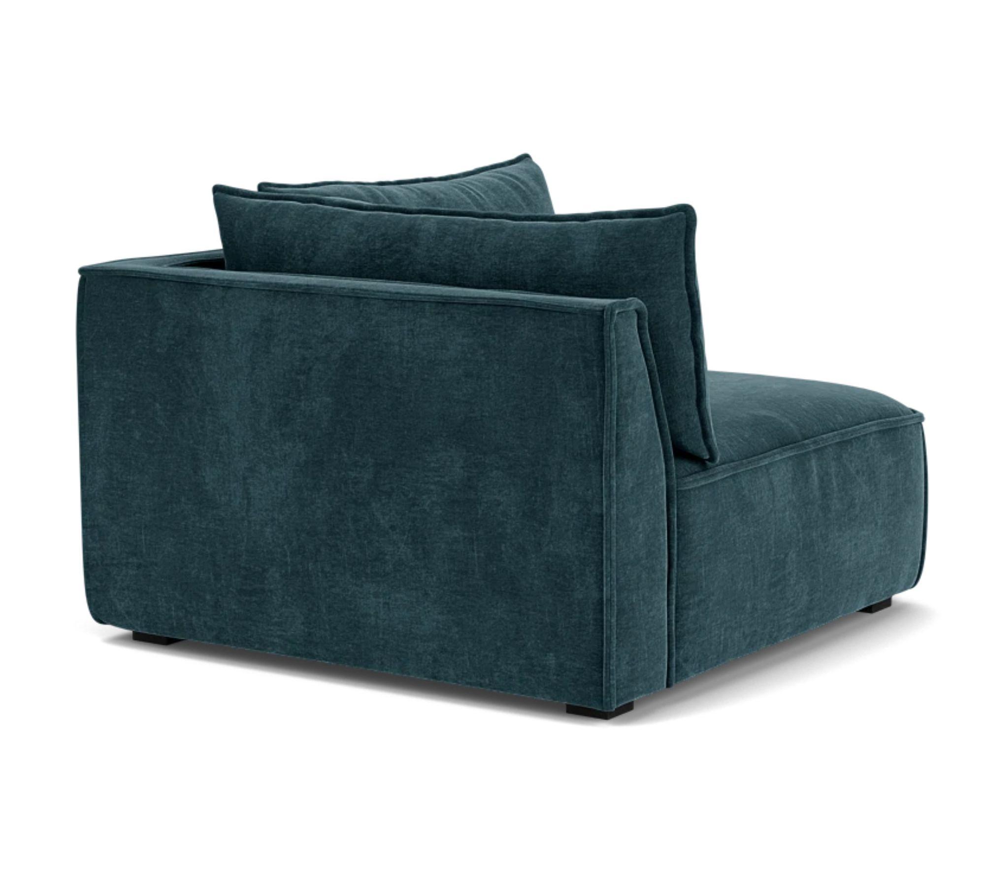 Daphne 1-Sitzer Eckmodul Rechts Danny Dusty Blue 3