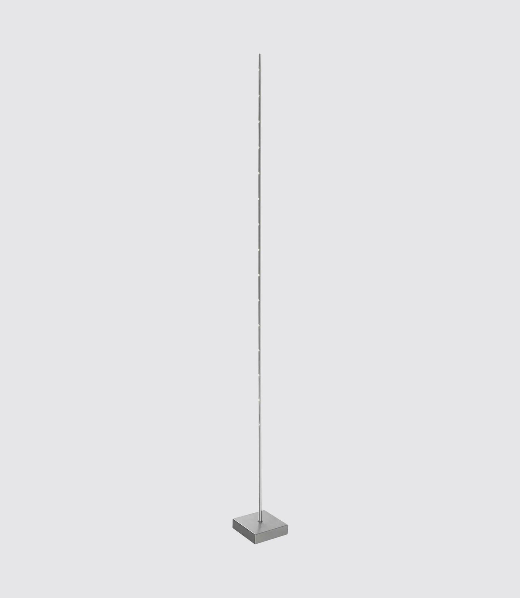 LED-Stehleuchte Metall Silber Satin 0