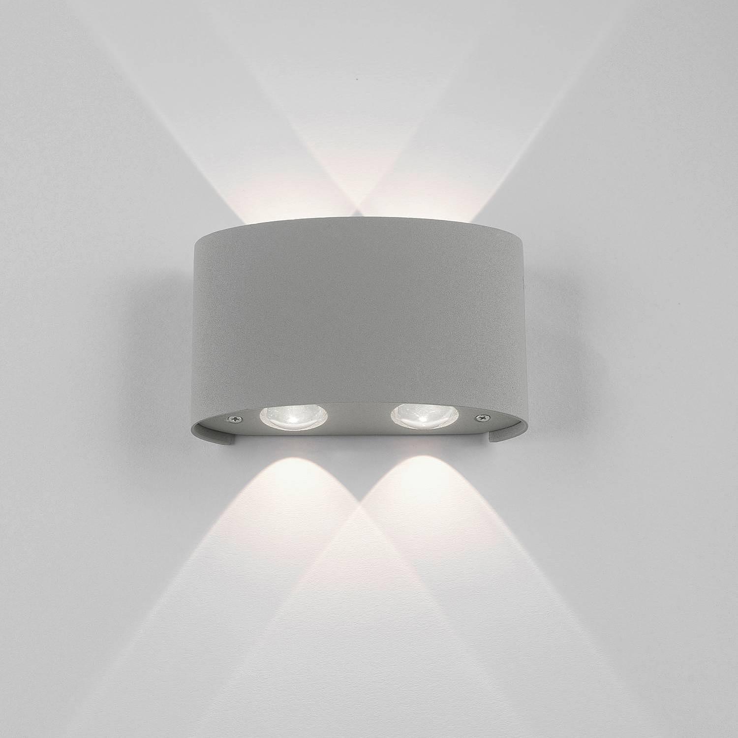 LED-Wandleuchte Carlo II Aluminium Flammenanzahl: 4 4