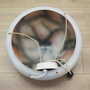 Vintage Pendant Lamp Glass White 1970s 7
