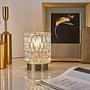 Glamour Tischleuchte Farbglas Aluminium 3