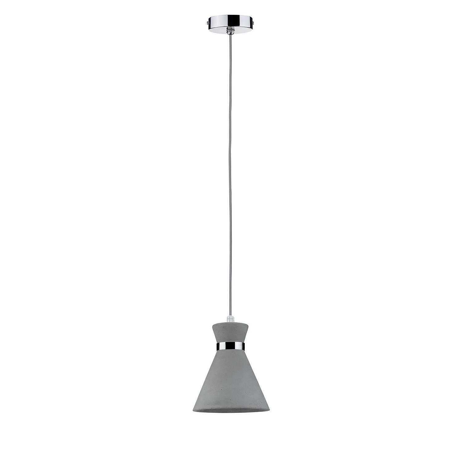 Brooloo Pendelleuchte Beton Chrom 1-flammig 2