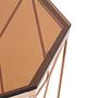 Allure Beistelltisch Glas Metall Roségold 2