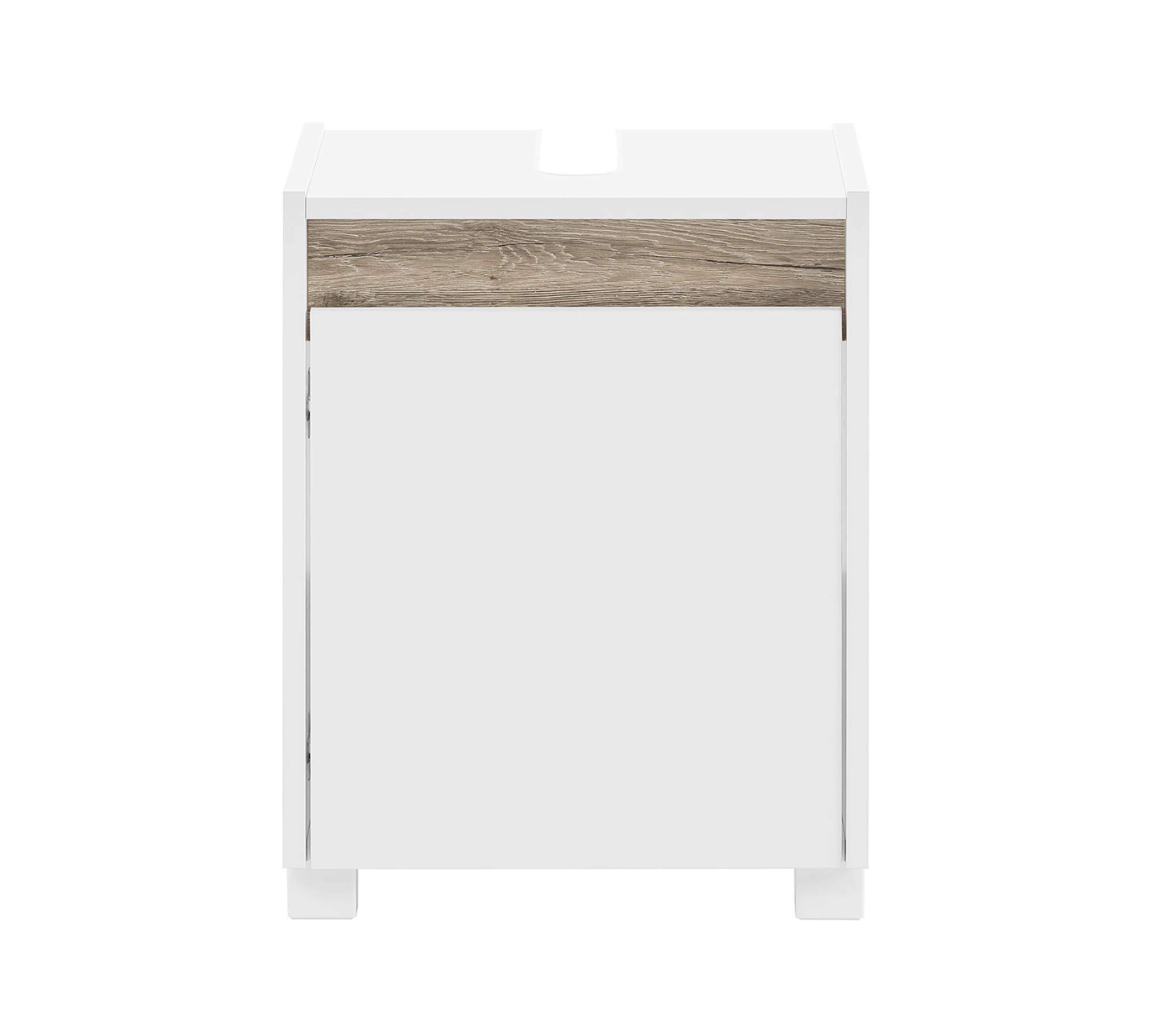 Waschbeckenunterschrank Holz Weiß 1