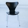 6x Vintage Arne Jacobsen Serie 7 Stuhl Holz Stahl Schwarz 5