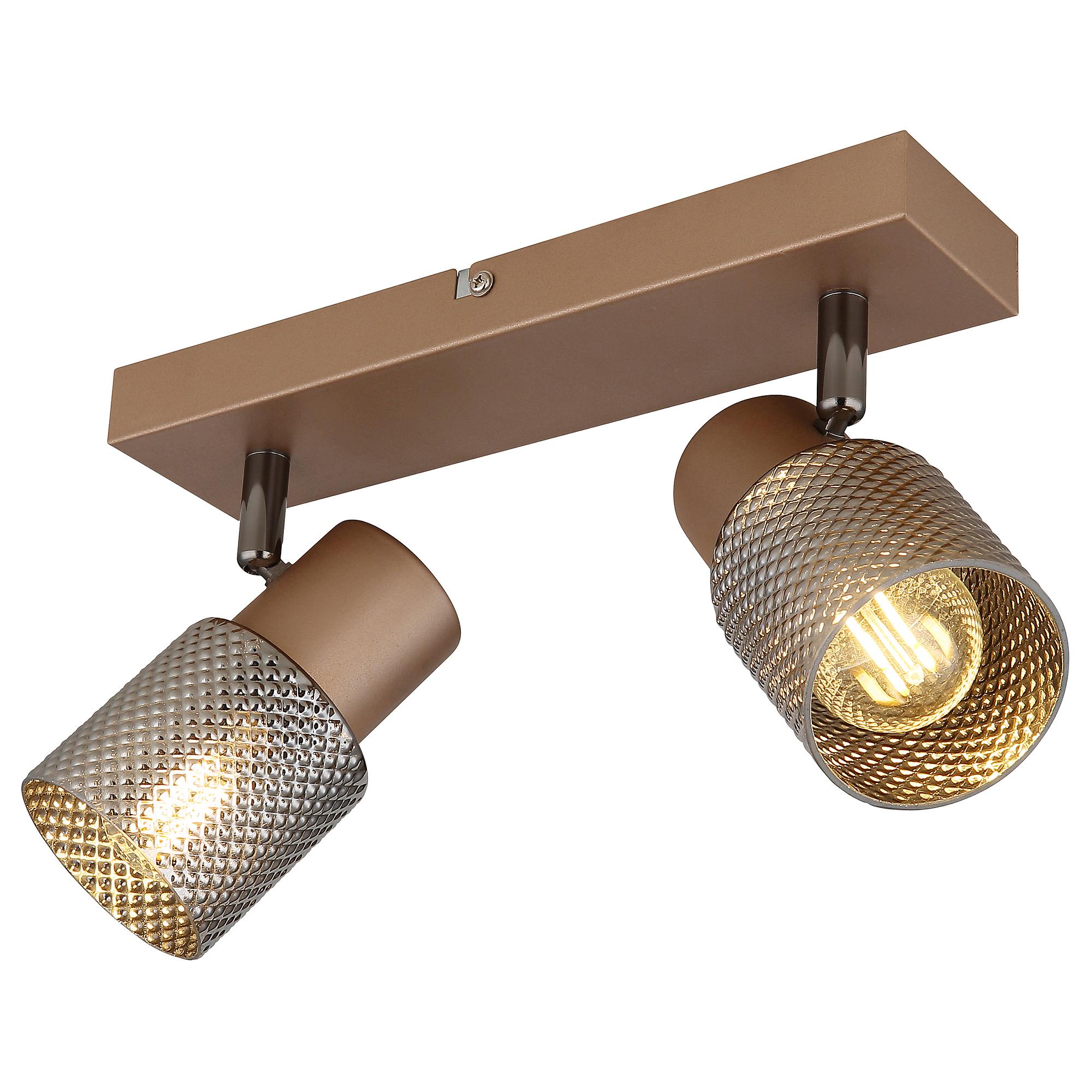Ceiling lamp Satella Type F smoked glass / iron 3