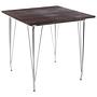 District Chrom Metall und Elm Holz Tisch
 8