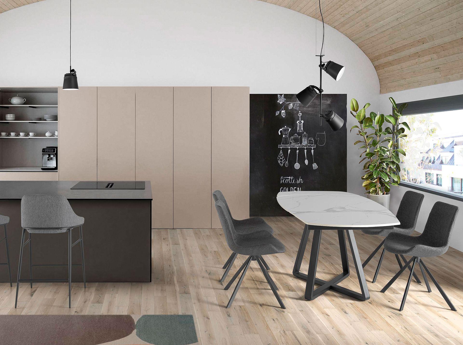 Dining chair textile dark grey 5