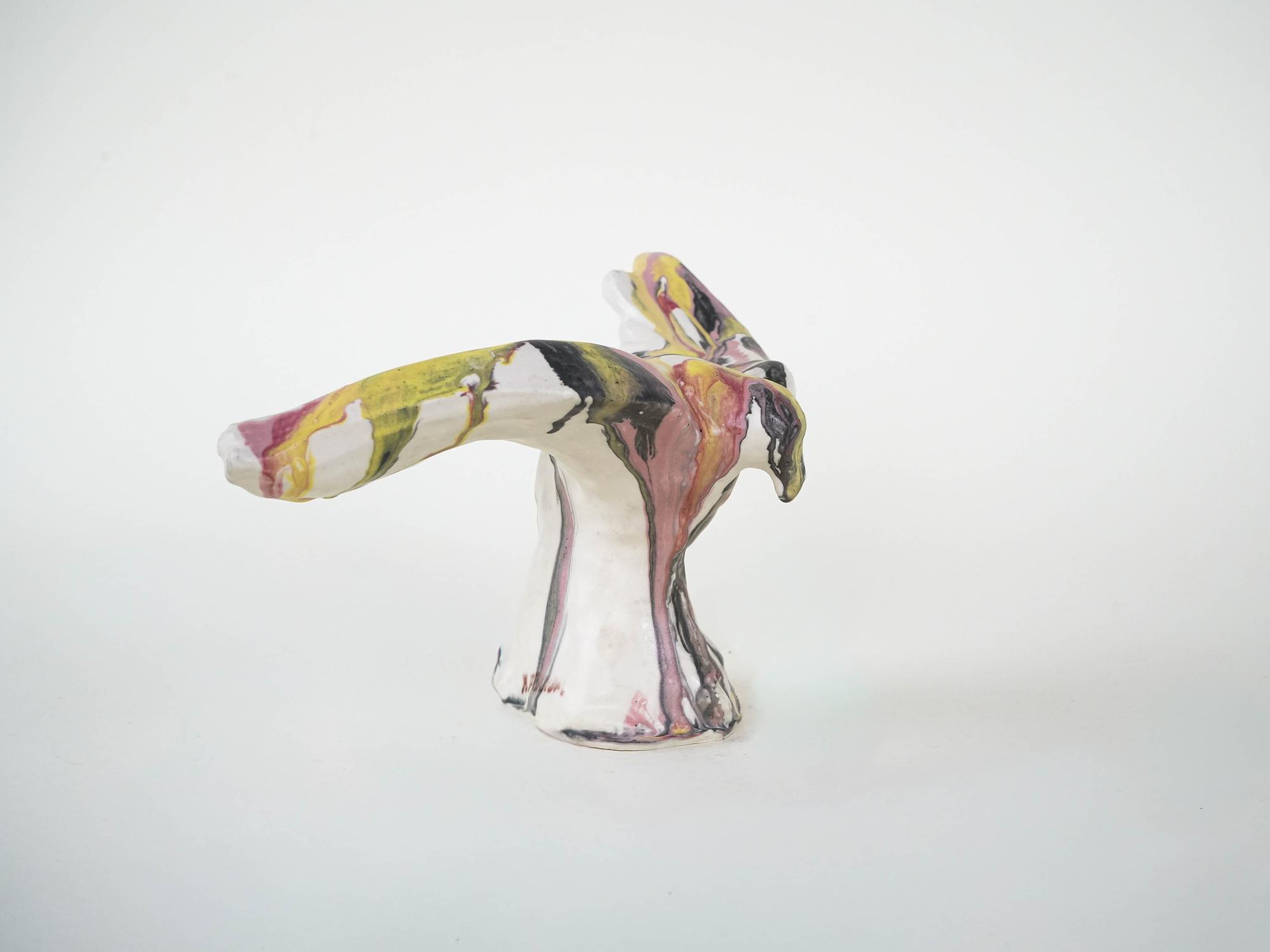 Keramikvogel-Skulptur Mehrfarbig 1970er Jahre 5