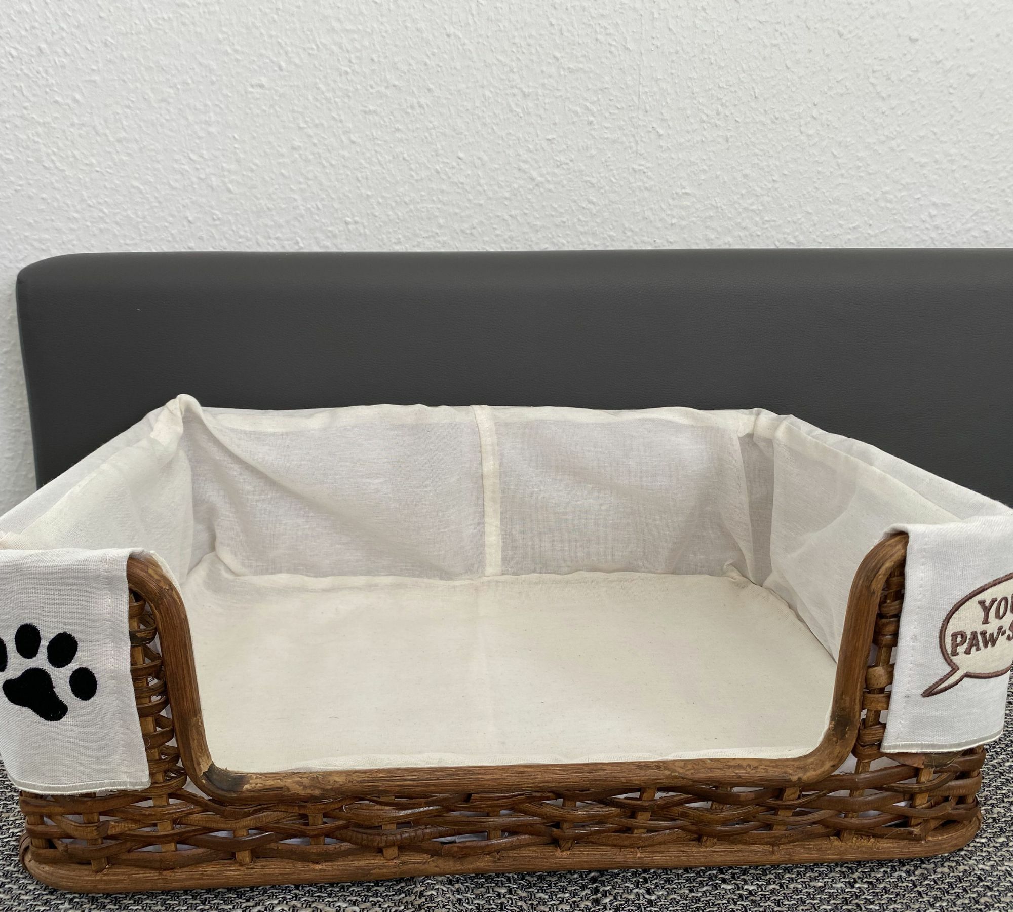 Dog bed Small Rattan Brown 0