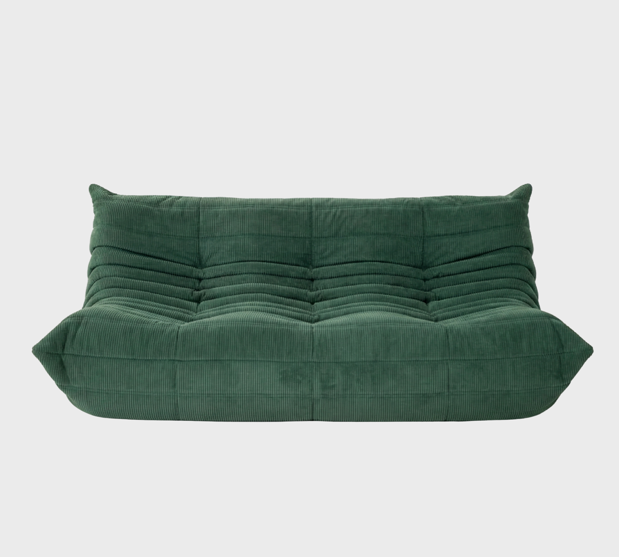 Togo Sofa 3-Sitzer Cord Tannengrün 1