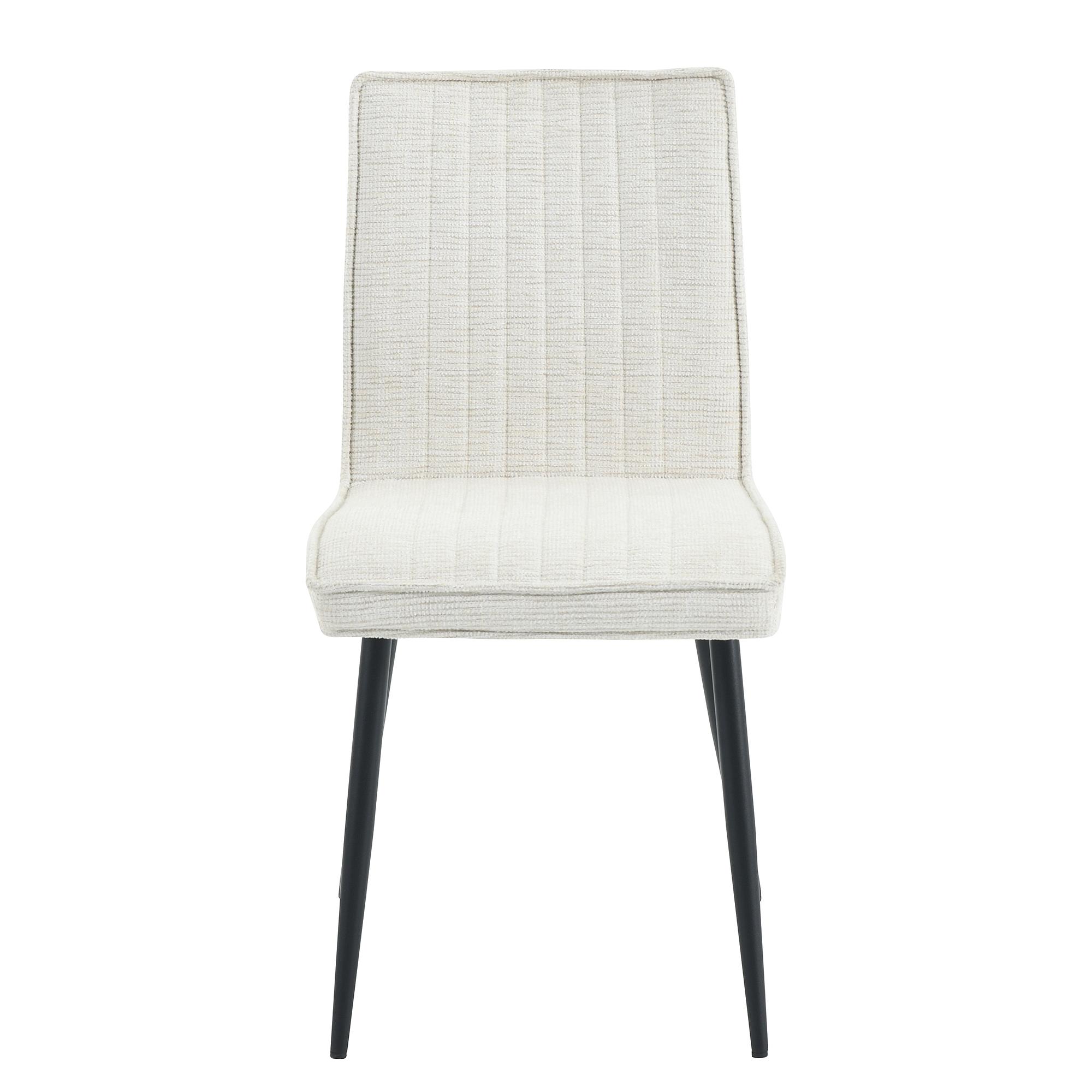 Upholstered chair CIRIANO set of 2 Chenille Iron Beige Black 3