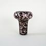 Leopard print glass vase brown 3