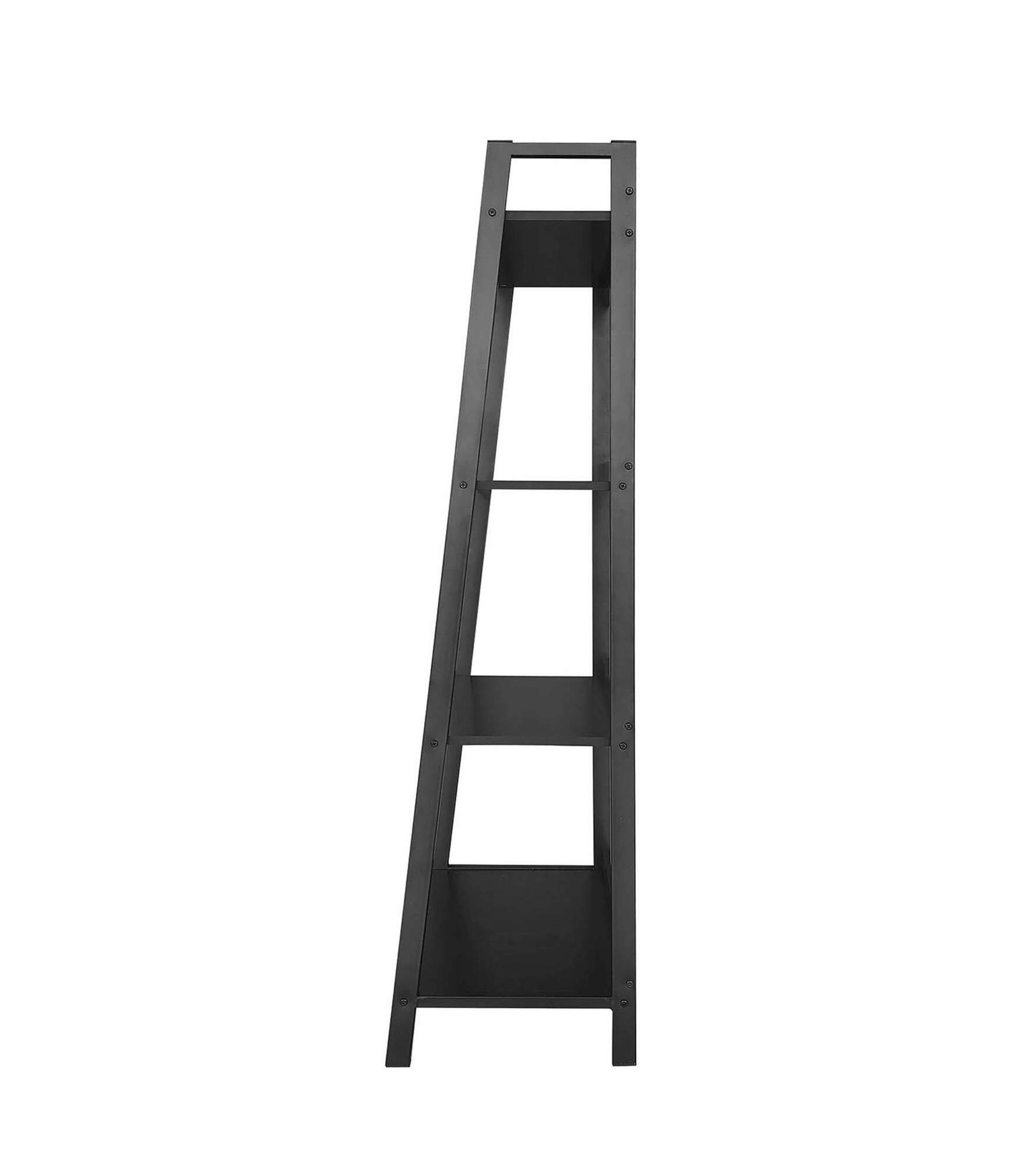 Regal Holz Metall Schwarz 2