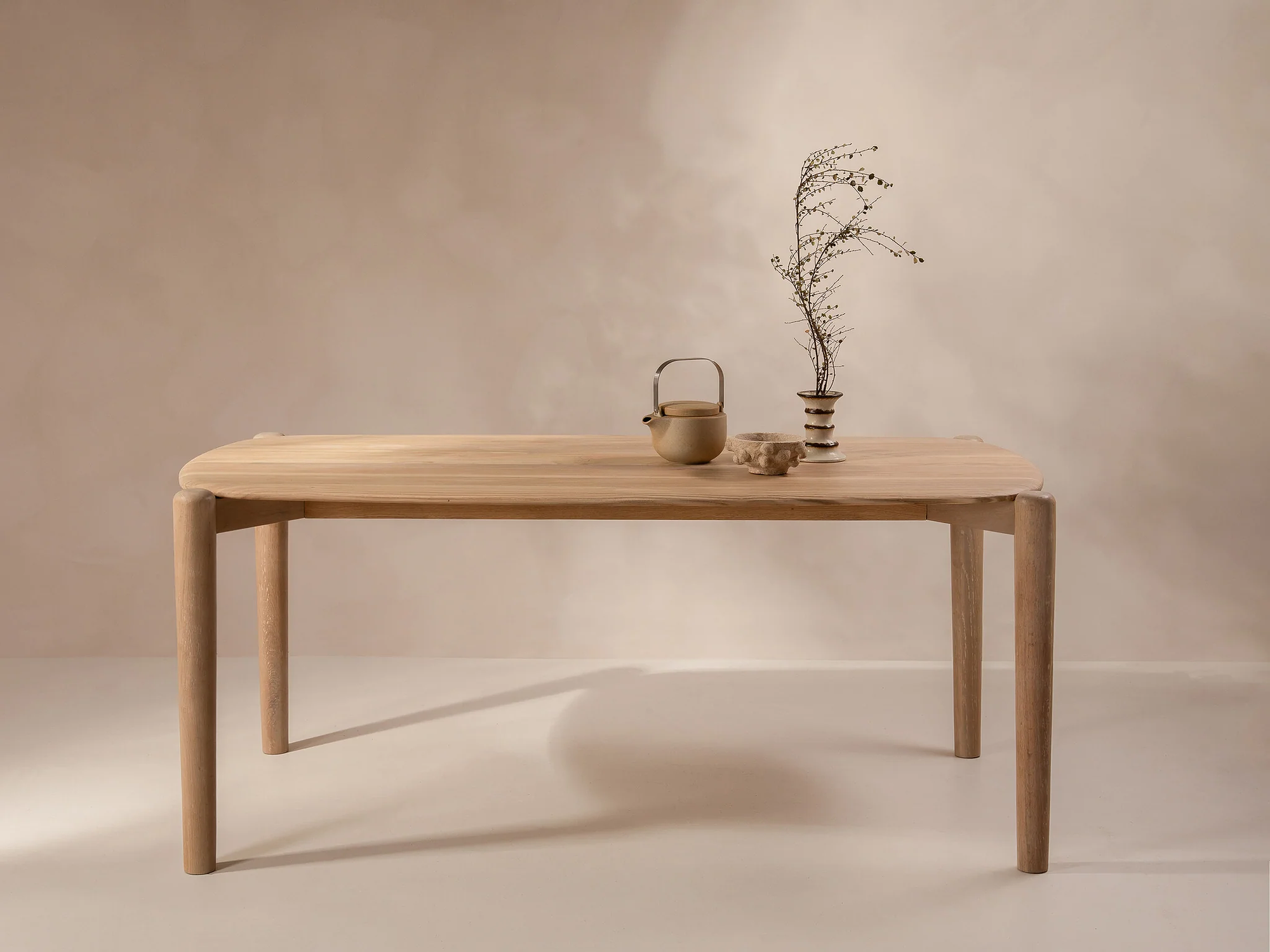 Aires Dining Table 6-Seater Wood Natural 180x90x76 cm 0