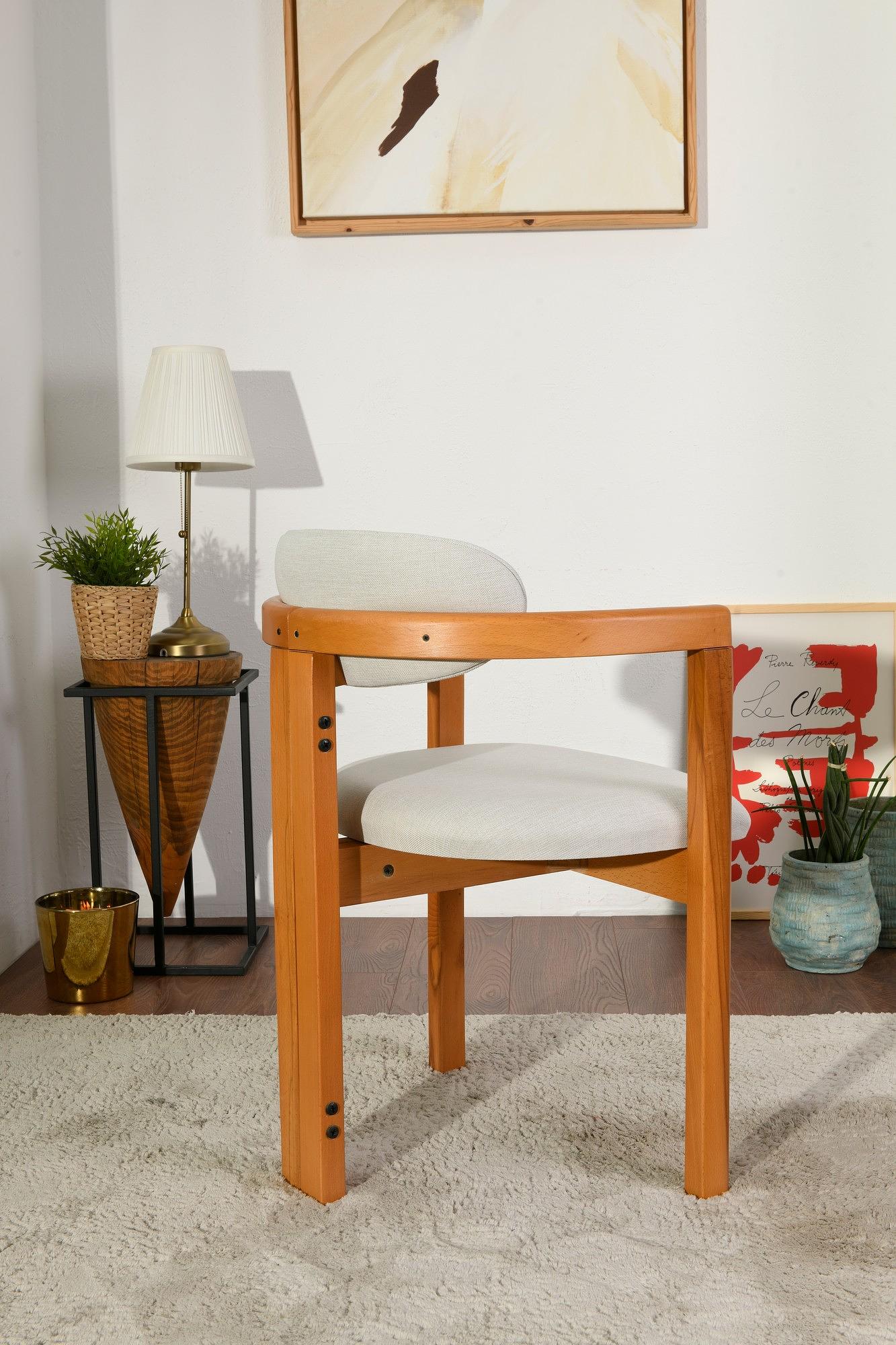 2x Touch Chair Wood Veneer Cream 4