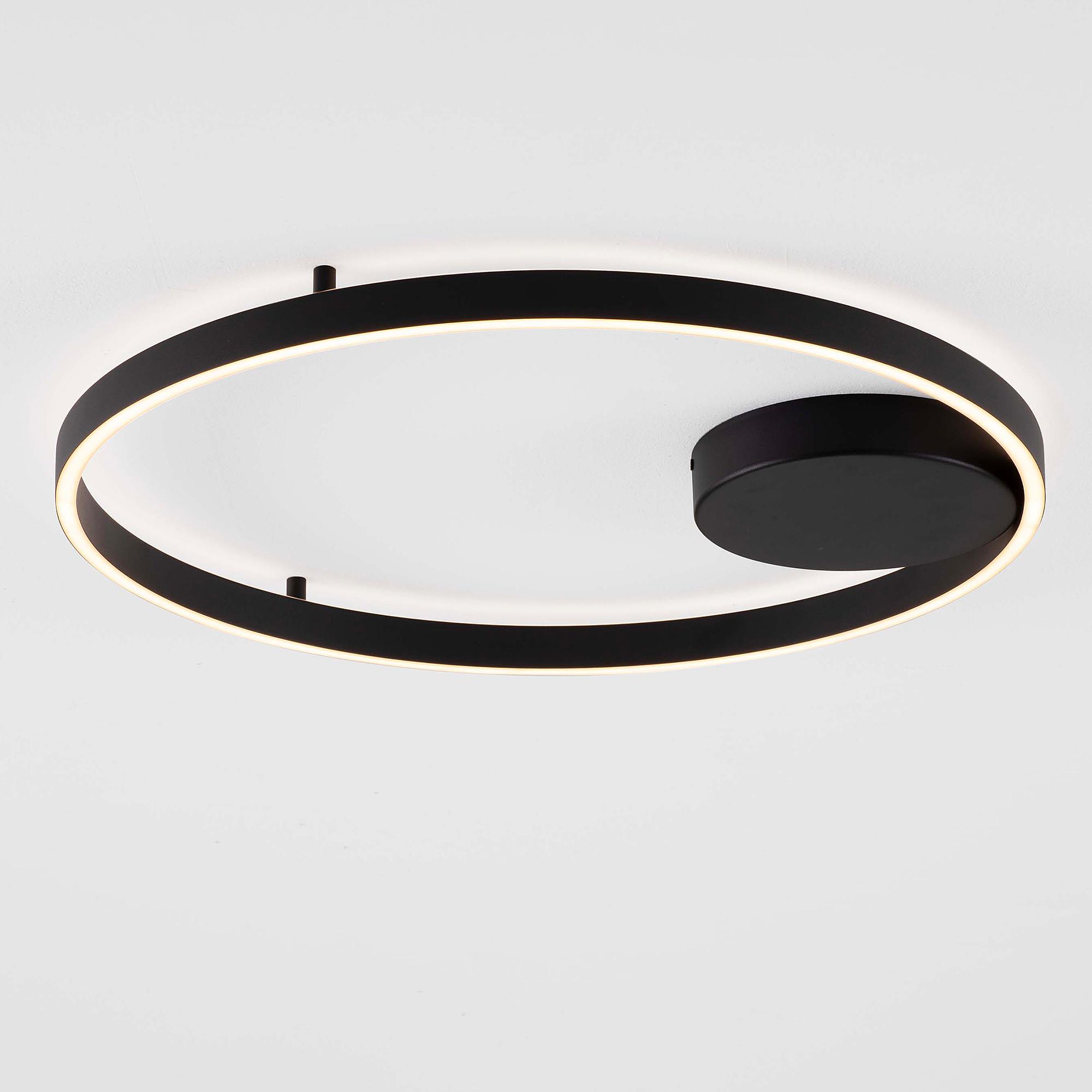 Hedra Deckenleuchte Aluminium Schwarz Ø60cm 1