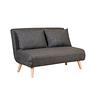 Foldable Sofa Bed 2-seater Dark Grey 0