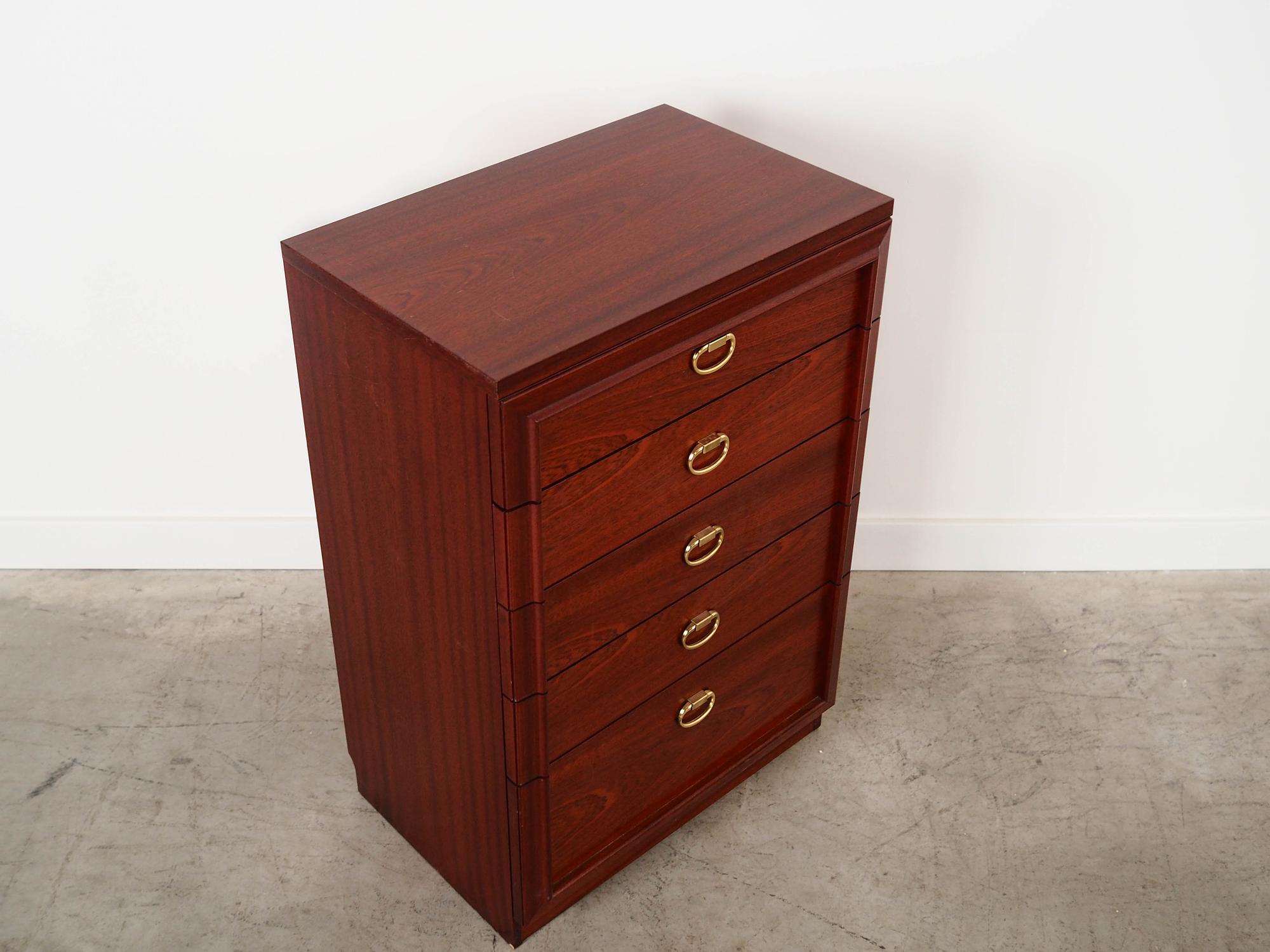 Mahogany Chest of Drawers 1980s 4