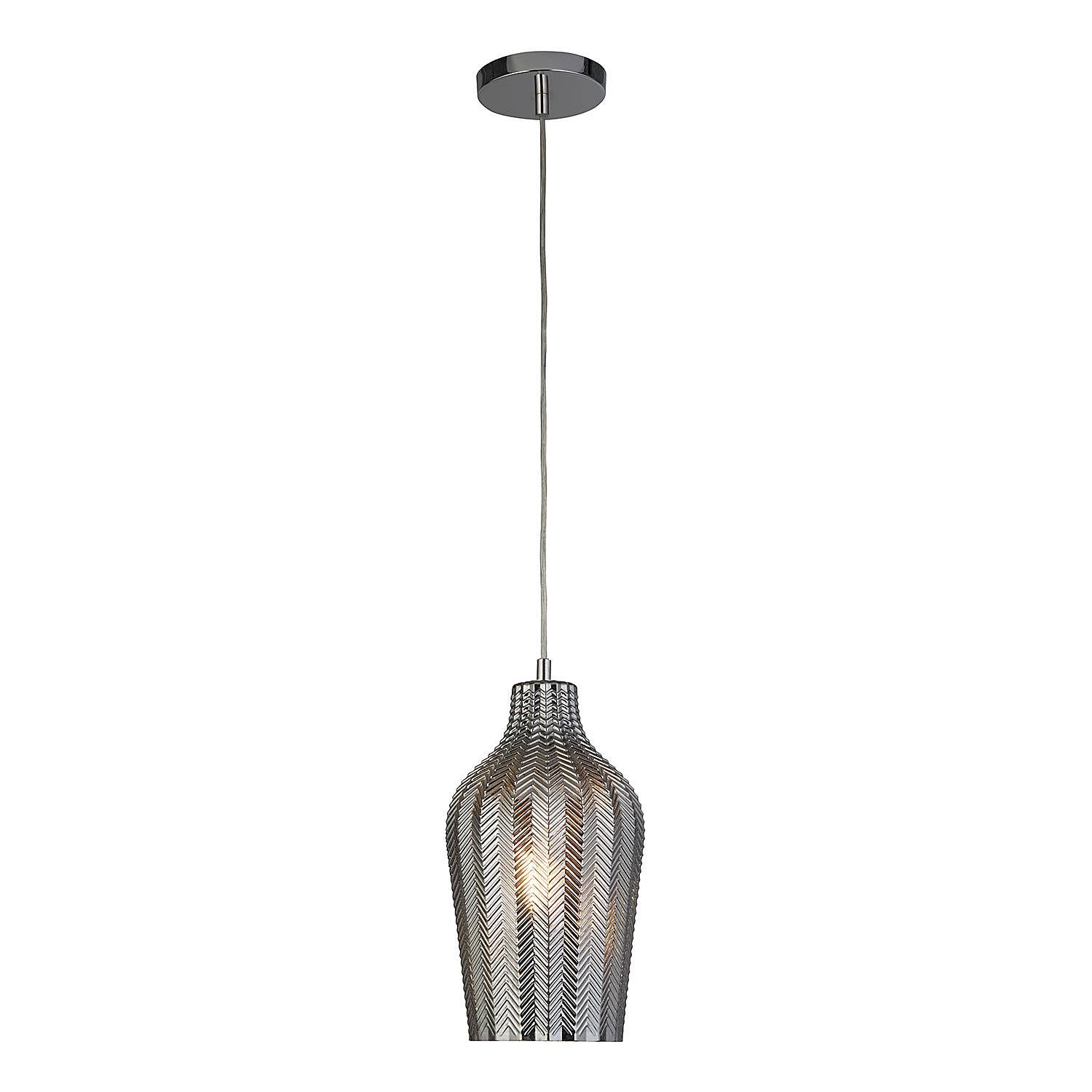Pendant lamp Chevron Silver 1