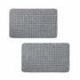 2x Badematte Microfaser Grau Öko-Tex Standard 100 0