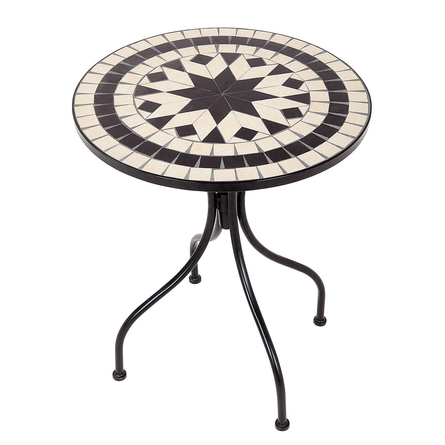 Beistelltisch PALAZZO Eisen Keramik Beige 0