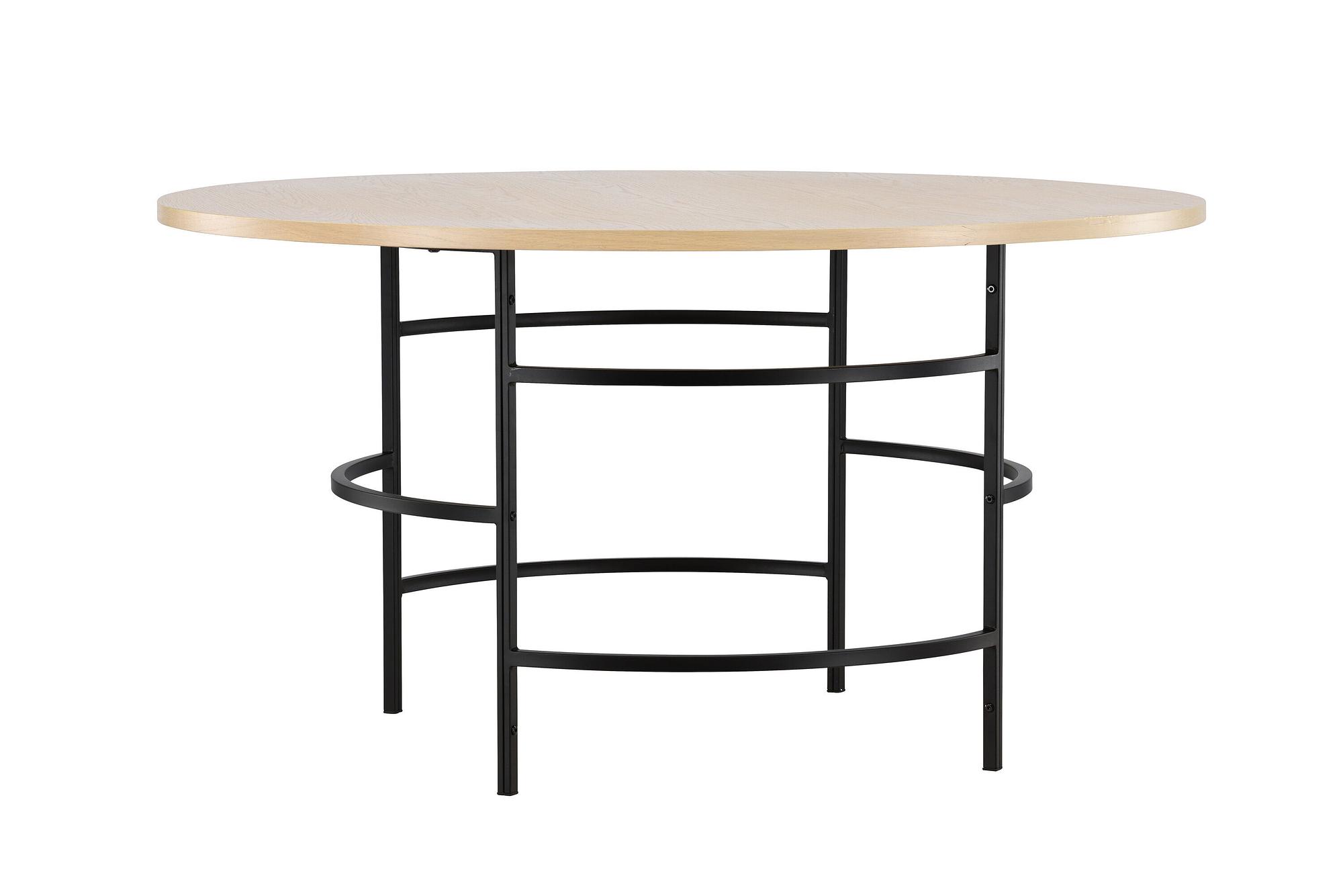 Copenhagen Dining table Whitewash Black ⌀140x74cm 4