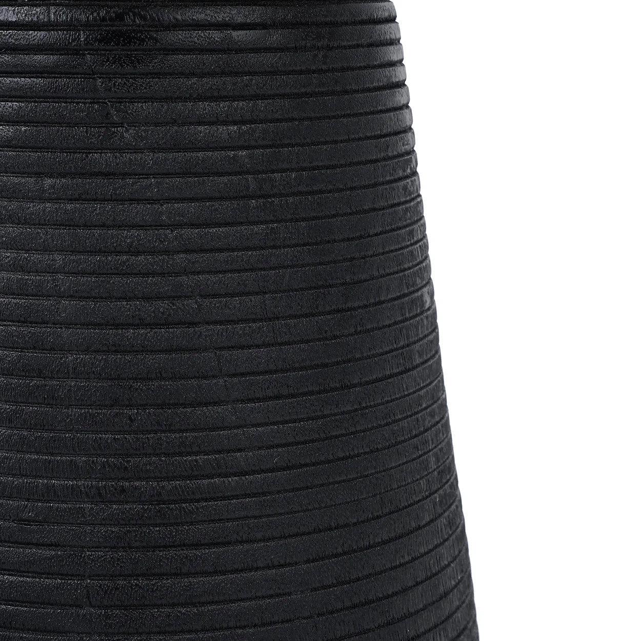 The side table End Black Natural ø40cm 5