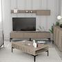 Lyon 3 Living room furniture set Wood veneer Atlas Black 1