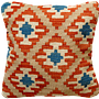 Kilim Kissenbezug Wolle Mehrfarbig 0