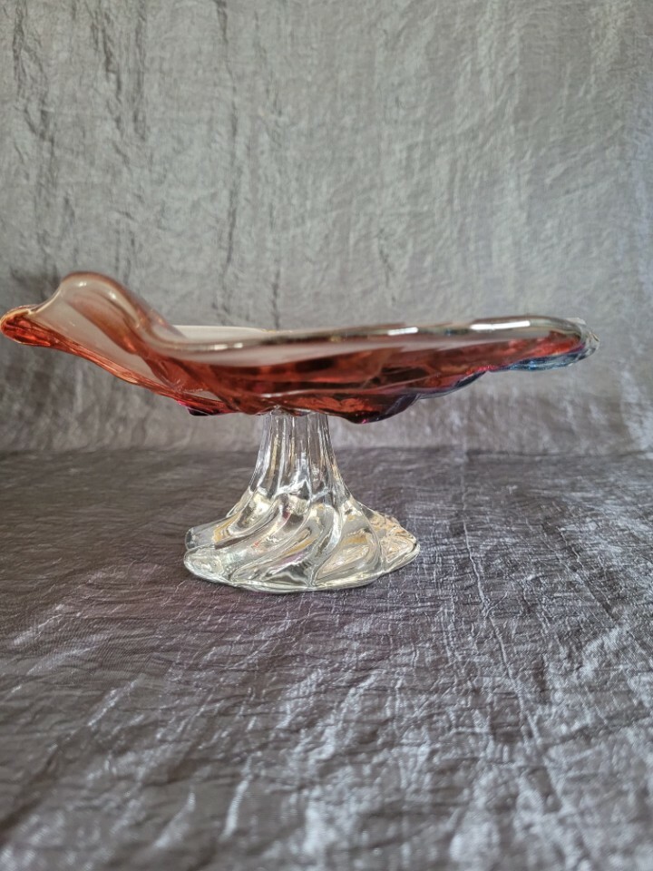 Vintage Schale Kristallglas Mehrfarbig 3
