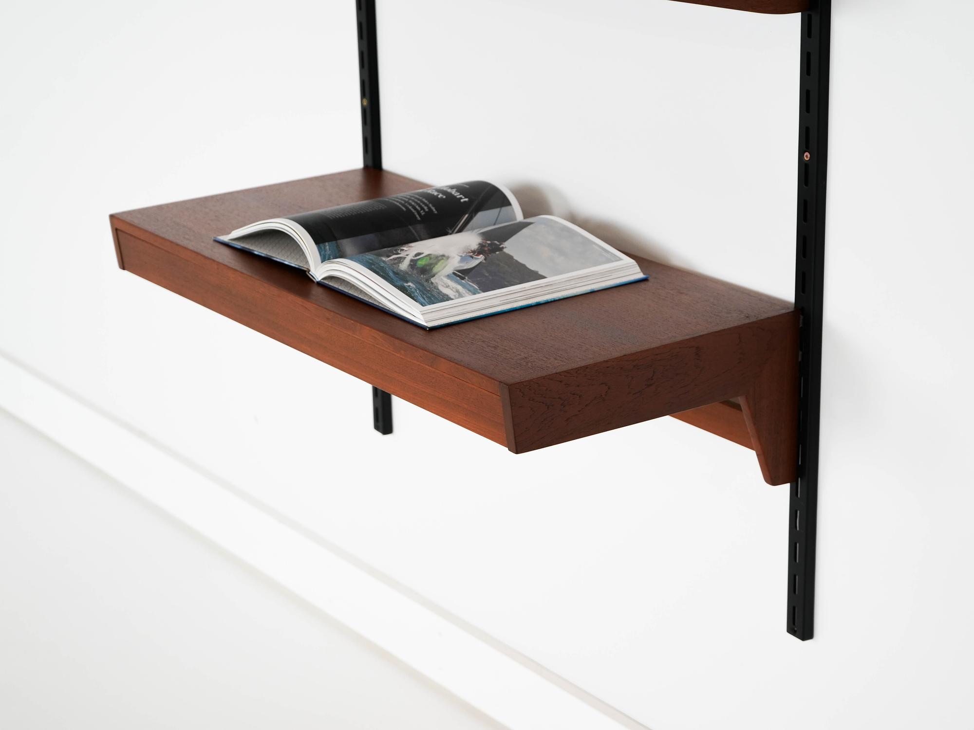 Modular teak shelving unit 1960s 6