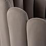 SCALLORE Dining chair in shell shape velvet grey 4