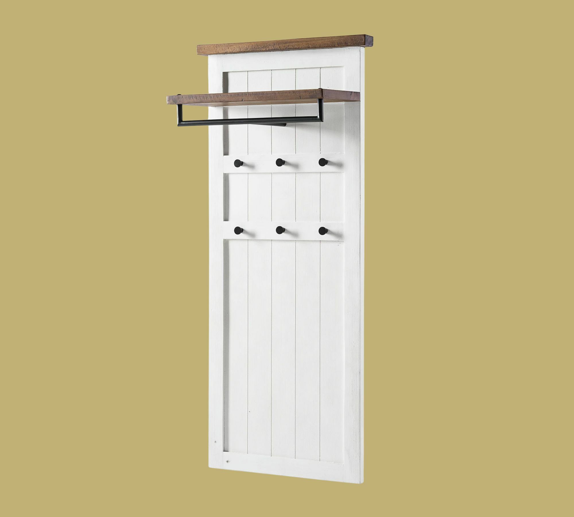 Wandgarderobe Massivholz Weiß 0