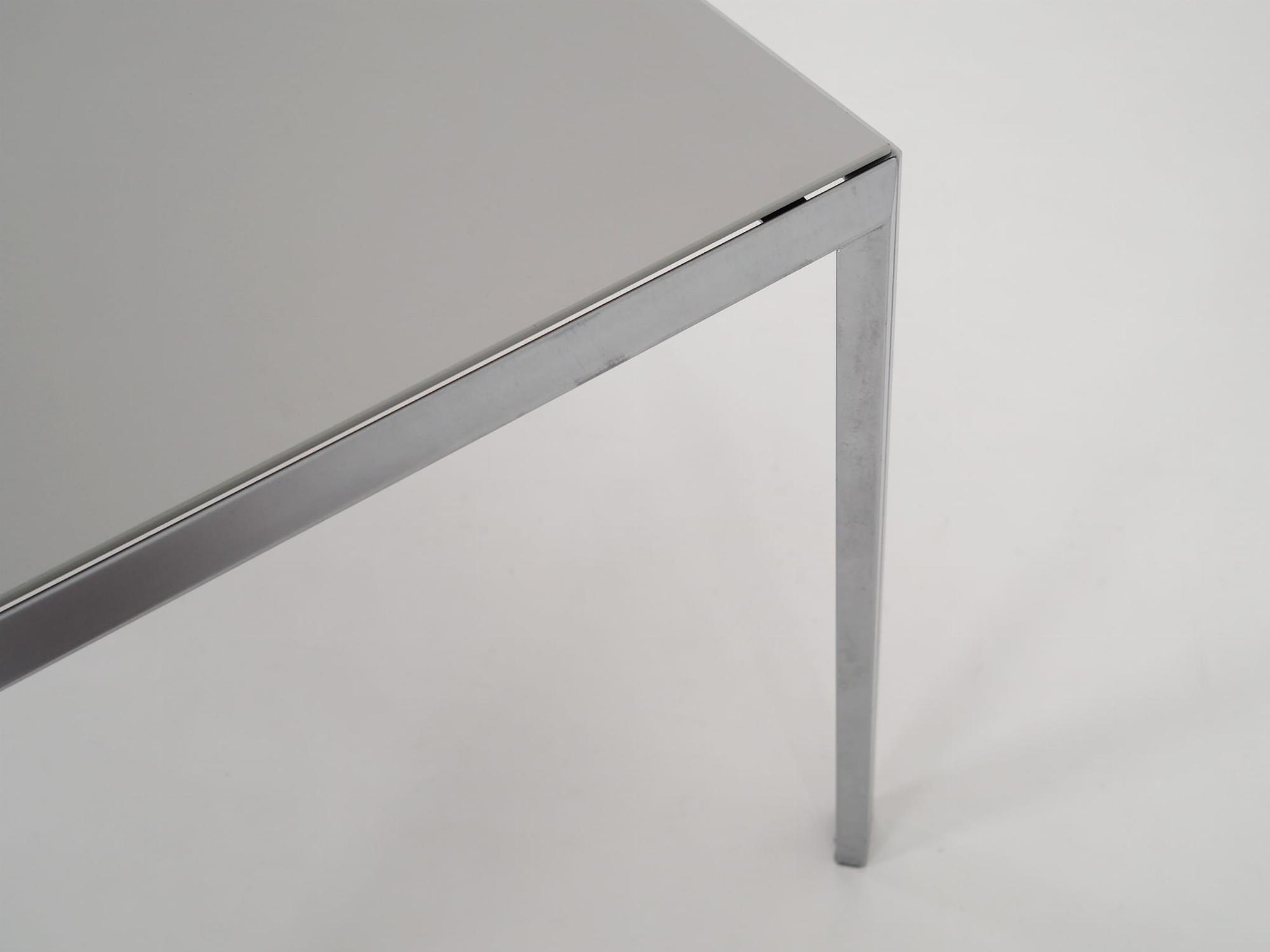 Vintage Table Aluminum Grey 1980s 11