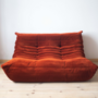 Togo Sofa 2-Sitzer Cord Bernsteinorange 0