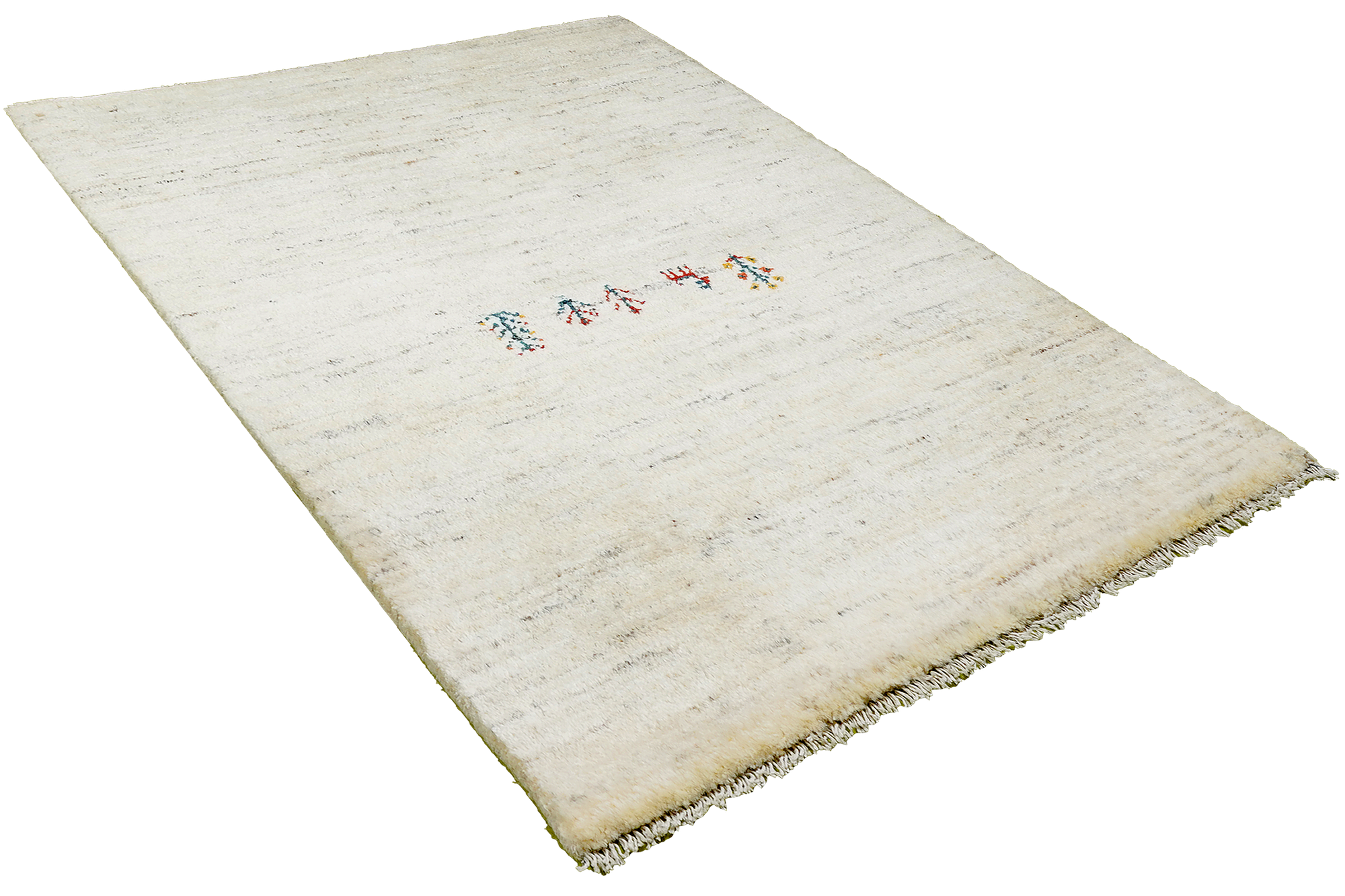 Gabbeh Teppich Wolle Creme 2