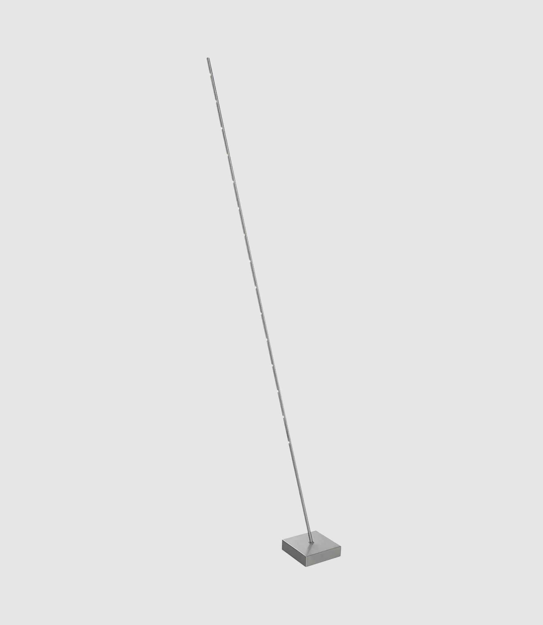 LED-Stehleuchte Metall Silber Satin 1